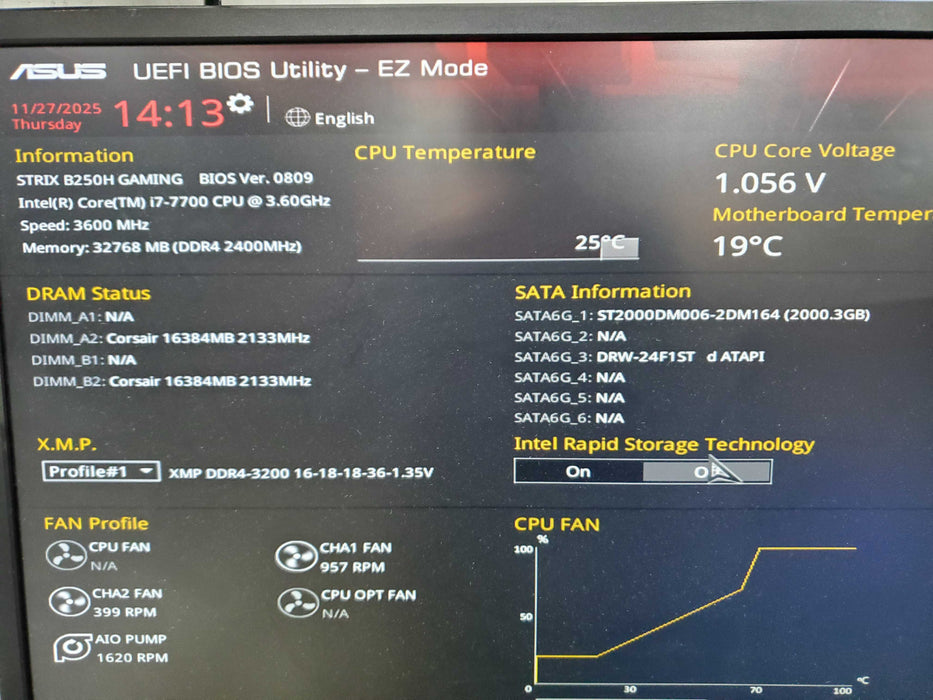 Custom PC | ASUS STRIX B250H GAMING, Core i7-7700, 32GB DDR4, 2TB HDD WITH WIFI