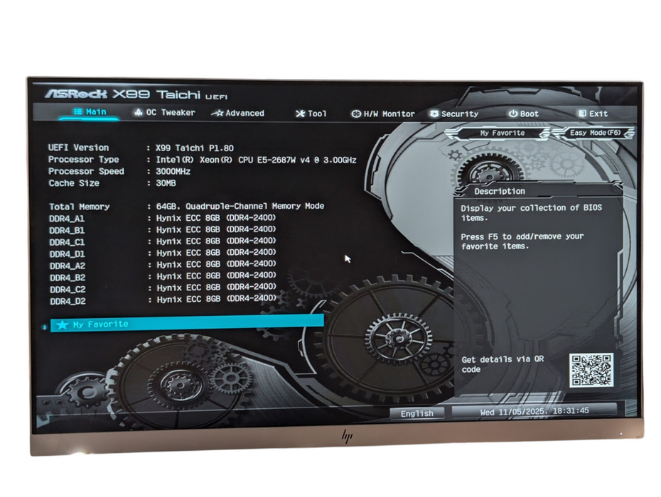 ASRock X99 Taichi Intel Xeon E5-2687W v4 64GB RAM  -