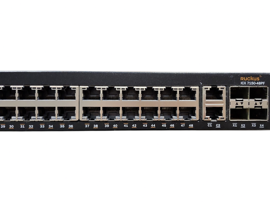 Ruckus ICX 7150-48PF-4X10GR, 48x Gigabit PoE+ 740W, 4x 10G SFP+ Switch