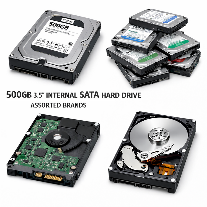 500GB 3.5" SATA HDD Internal Hard Drive | Assorted Brands Q&