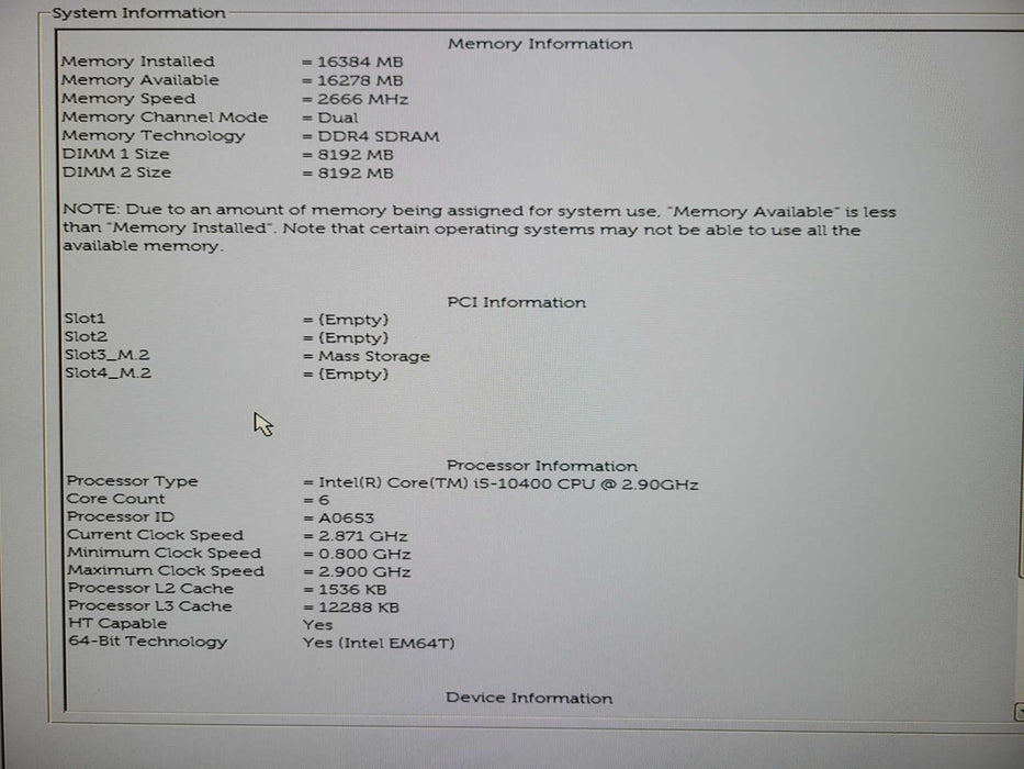 Dell Vostro 3681 SFF, i5-10400 2.90GHz, 16GB DDR4, 256GB NVMe !