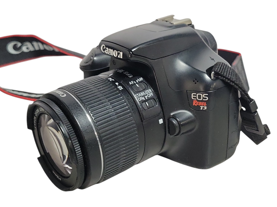 Canon EOS Rebel T3 w/ EFS 18-55mm image stabilizer, READ _