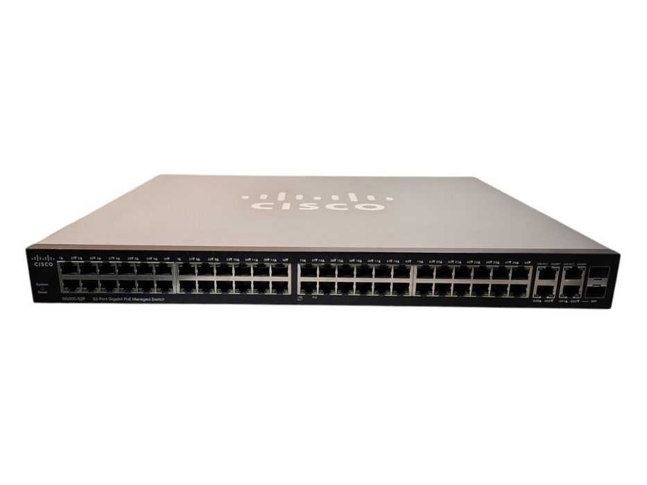 Cisco SG300-52P-K9 V03, 52-Port Gigabit PoE Managed Switch | Factory Reset