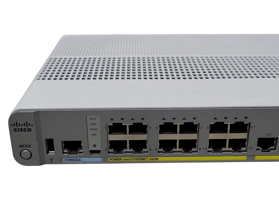 Cisco WS-C3560CX-12PC-S 12-Port GE PoE+ SFP Compact managed Switch _