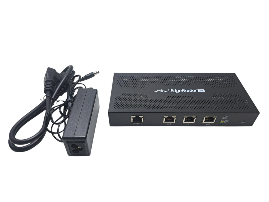 Ubiquiti Networks EdgeRouter Lite 3 Port Router ERLite-3 w/ Power Adapter )