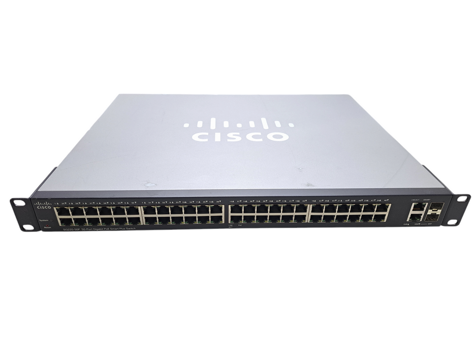 Cisco SG220-50P-K9 V02 | 50-Port Gigabit PoE Smart Network Switch | 2x SFP