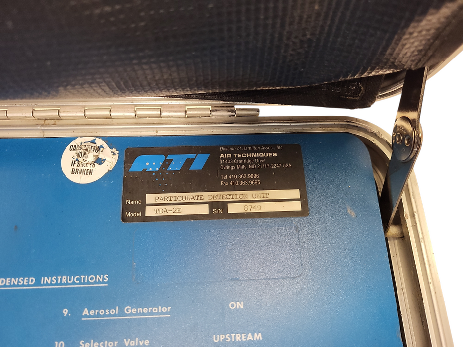 Air Techniques International ATI TDA-2E Portable Aerosol Photometer READ $