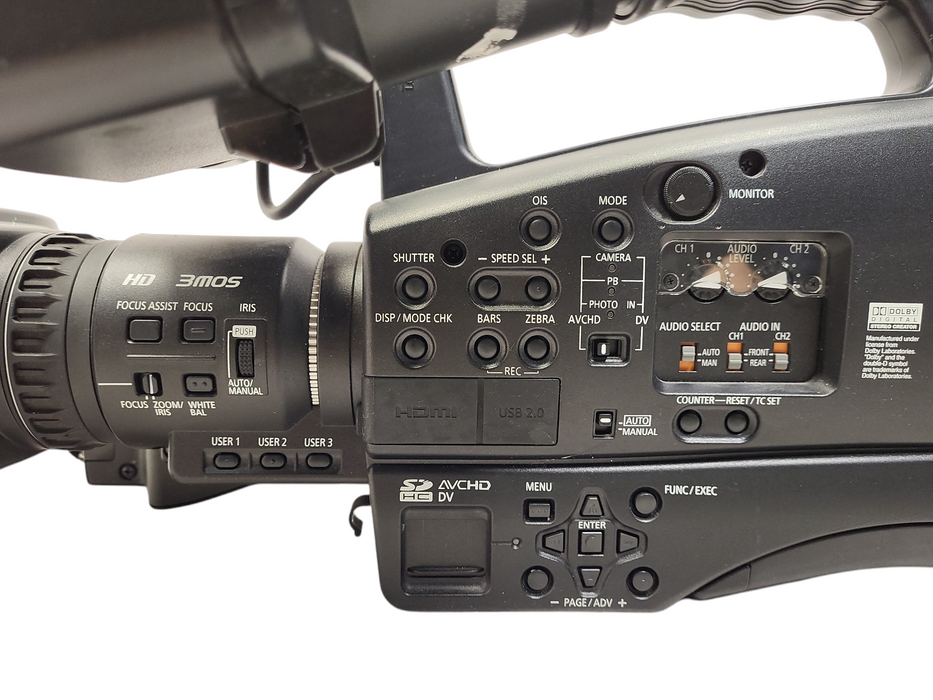 Panasonic AG-HMC80P 3MOS AVCCAM HD Shoulder Mount Camcorder READ $