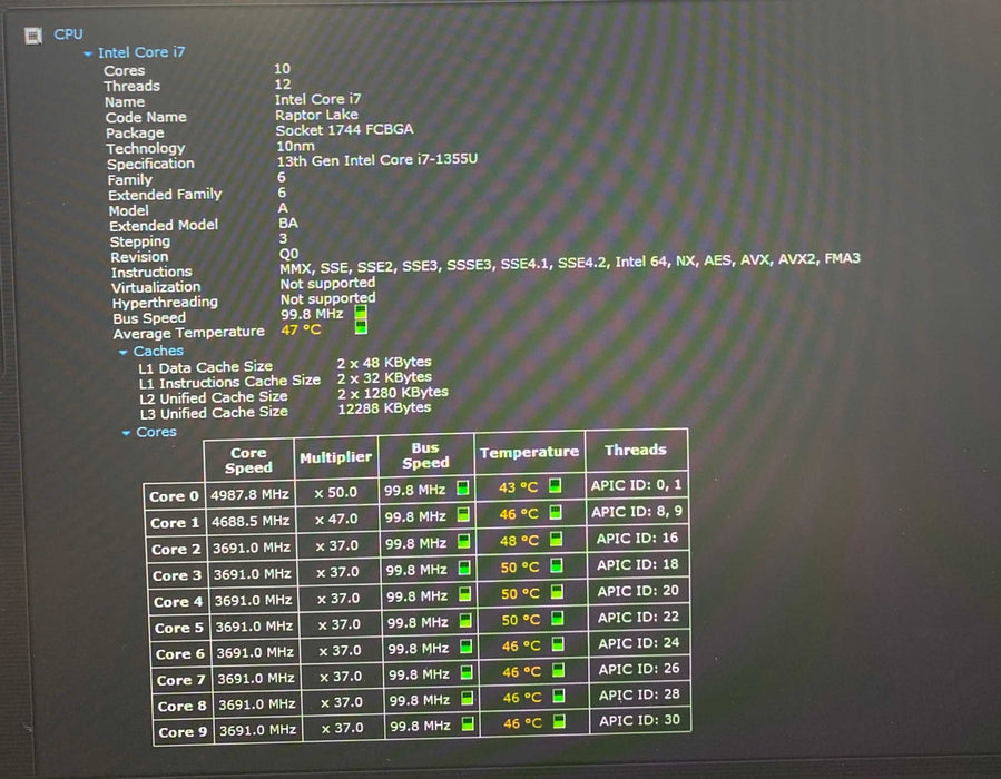 Lenovo ThinkPad E14 Gen 5 TOUCH i7-1355U@1.70GHz 16GB RAM 256GB SSD READ  Lap200