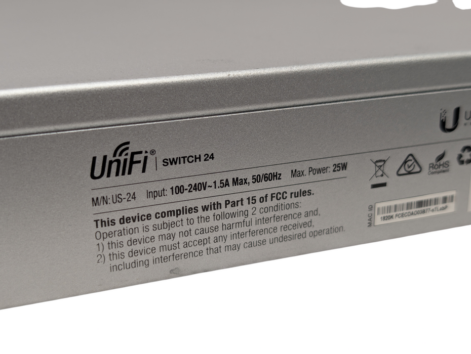 Ubiquiti UniFi Switch 24 US-24 Gigabit Smart Managed Switch READ  -