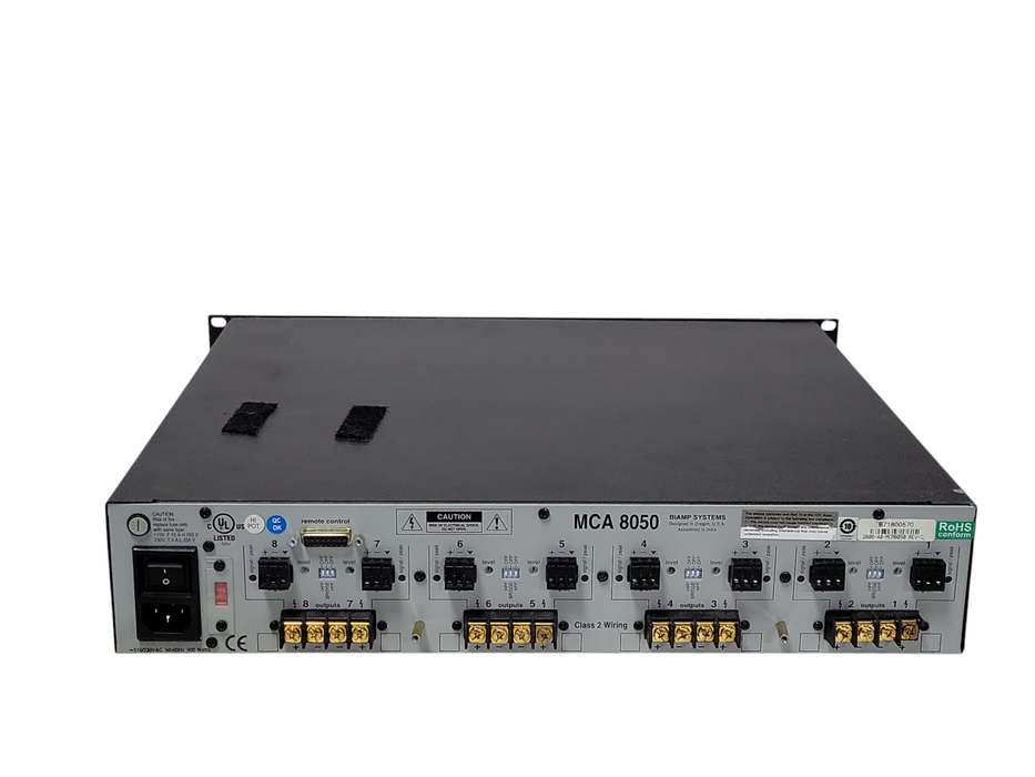 Biamp MCA 8050 Multi Channel Amplifier, READ _