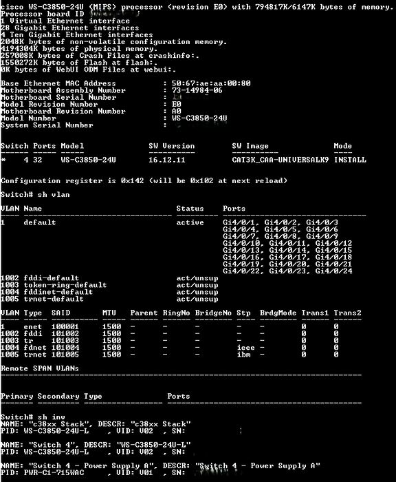 WS-C3850-24U-S V02 | Gigabit Ethernet UPoE Switch - 1x PSU