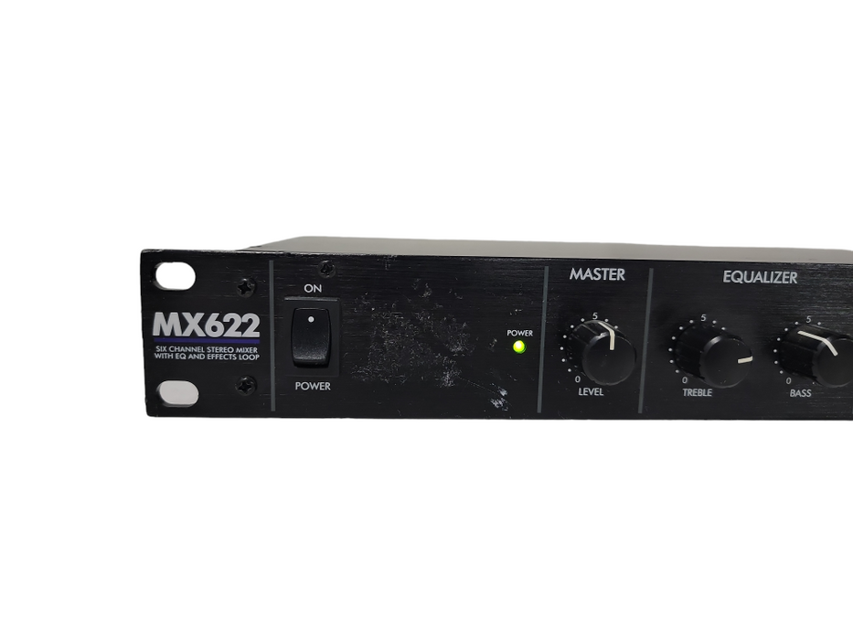 ART MX622BT Rackmount 6-Channel Stereo Mixer with Bluetooth, EQ,w/power cable