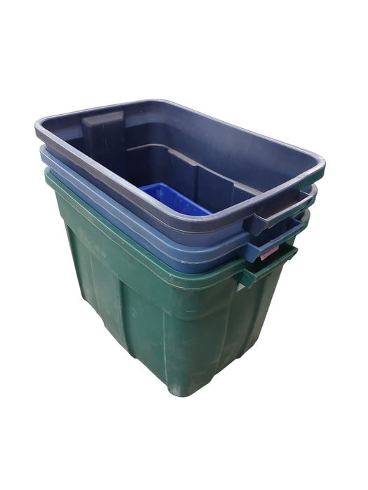 25 Resin Plastic Tote Bins & 1 Resin Pallet 34x48x46 Foldable Gaylord  =