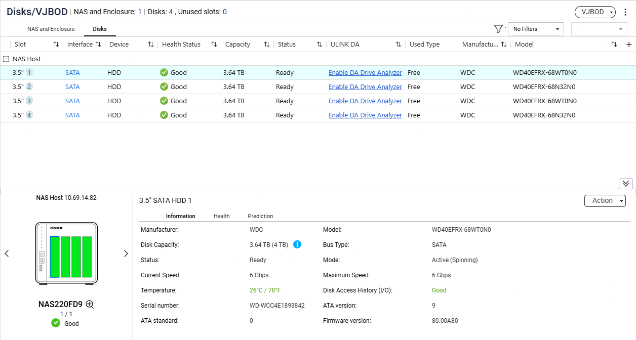 QNAP TS-451+ 4-Bay NAS w/ 4x 4TB HDDs, No AC Adapter