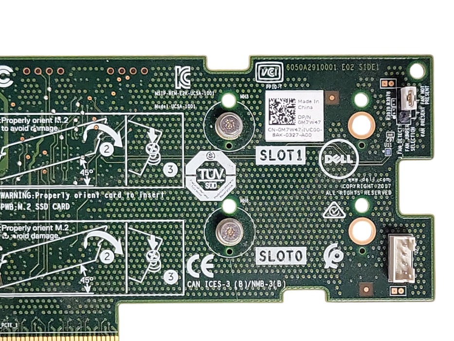 Dell BOSS Optimized Server Storage M.2 SSD Adapter 0M7W47 High Profile _