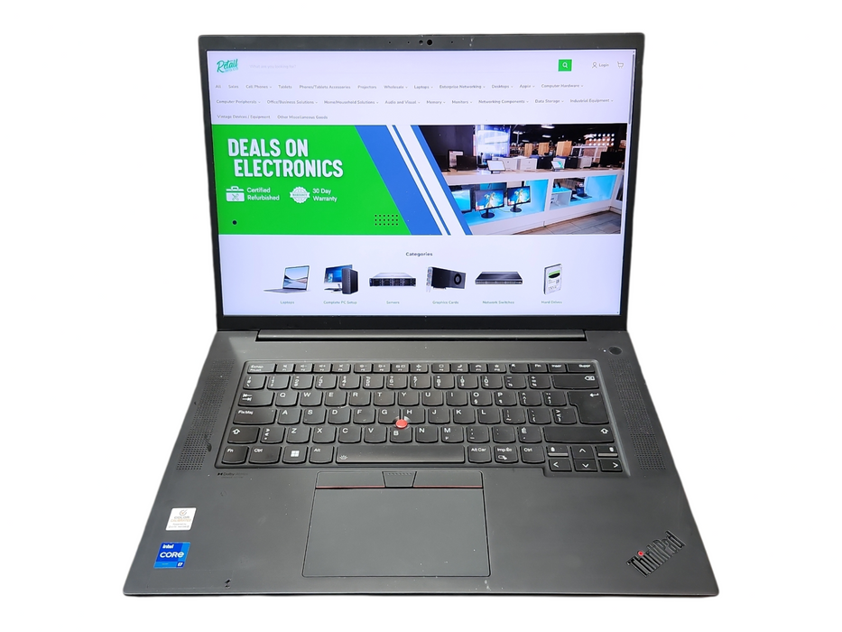 Lenovo ThinkPad P1 Gen5,i7-12700H, 16GB RAM, 256GB NVMe, RTX A1000, 170W AC  Lap200