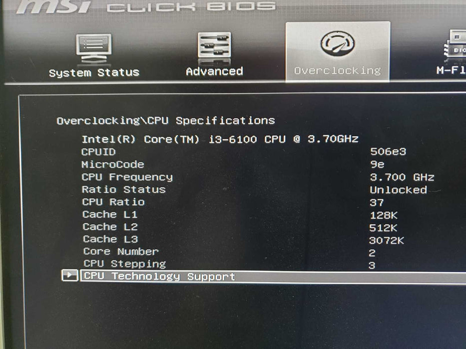 MSI B150M Bazooka Plus Motherboard With i3-6100 CPU LGA1151 NO RAM NO HDD