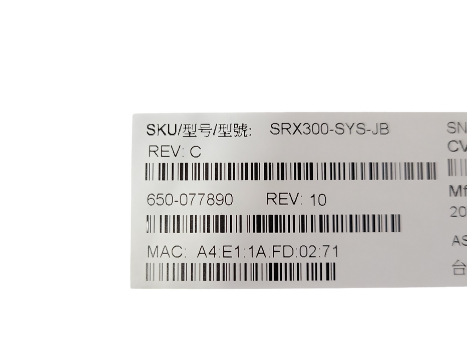 Juniper SRX-300-SYS-JB SRX300 Enterprise Services Gateway, READ _