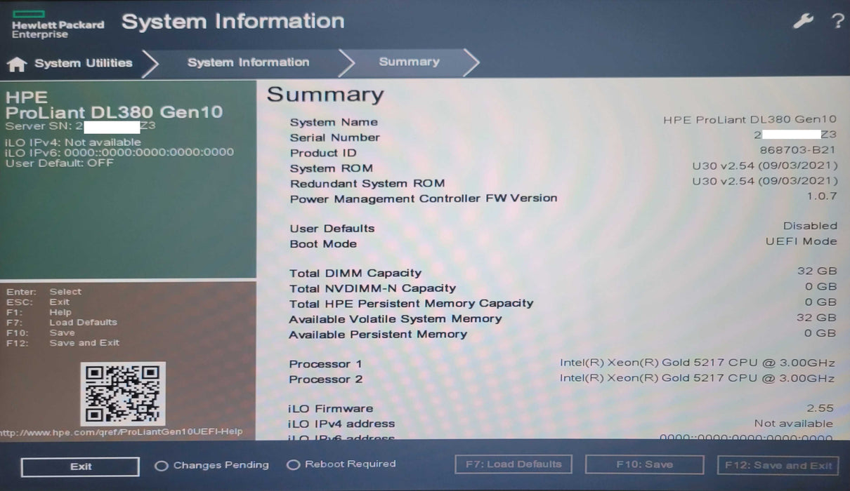 HP ProLiant DL380 G10 2x Xeon Gold 5217 3.0GHz 32GB P408i-a SR Gen 2x PSU _