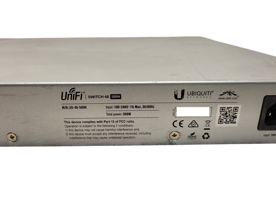 Ubiquiti UniFi US-48-500W Switch 48 500W Please READ $
