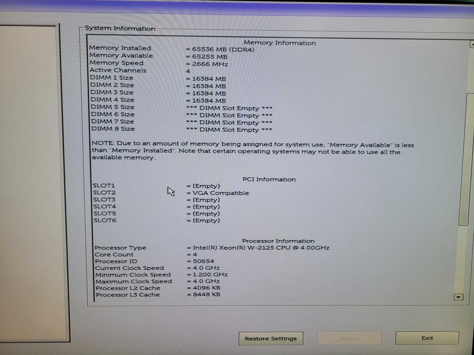 Dell PowerEdge T5820 - Xeon W-2125 64GB DDR4 NO HDD 950W PSU %