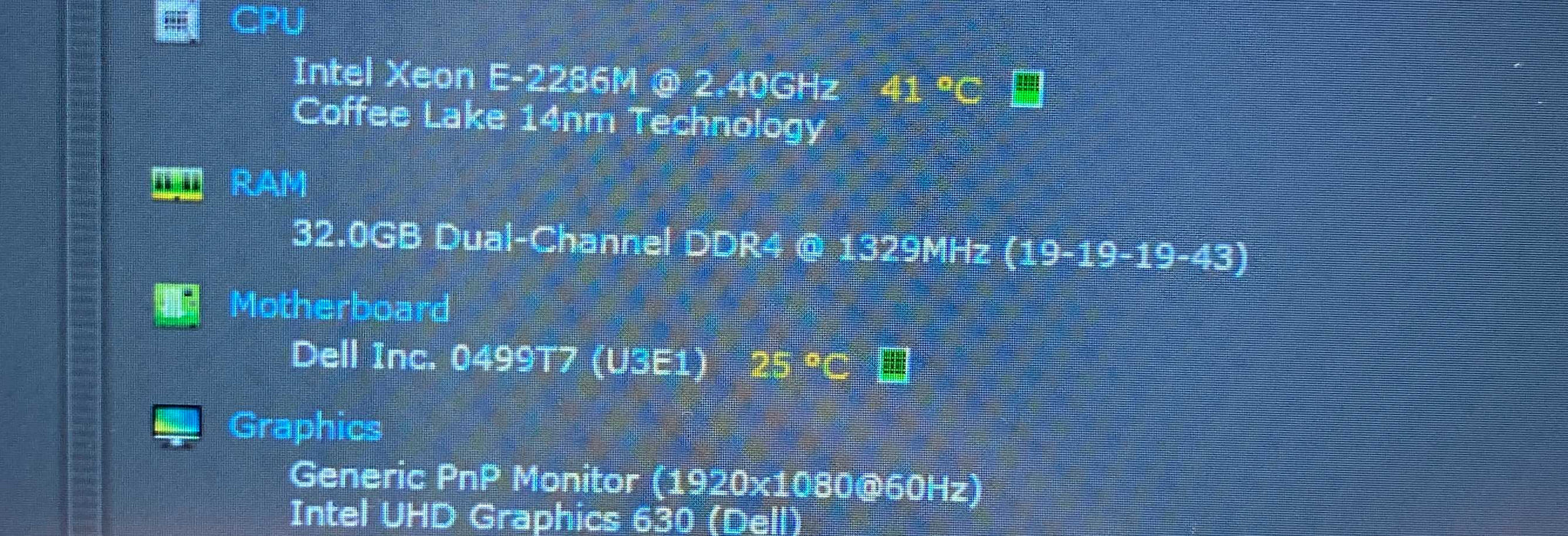 Dell Precision 7540 XEON E-2286M@2.4GHz RTX 3000 6GB GPU 32GB RAM 256GB SSD  Lap200