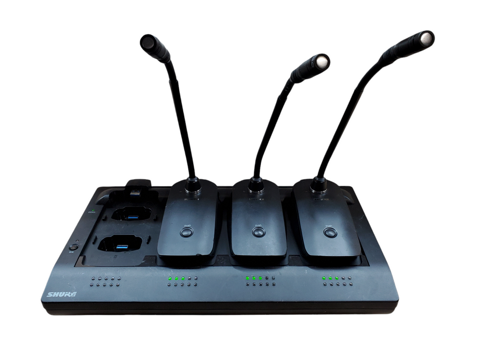 Shure MXWNCS8 8-Port Charging Station 3x Shure MXW8 Z10 Microphone | *READ*