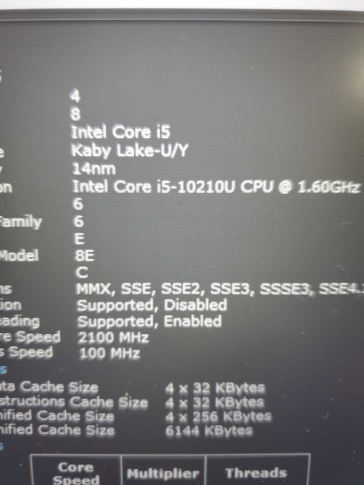 Lenovo Thinkpad E15 Gen 1 15" FHD i5-10210U 1.60GHz 8GB RAM 1TB HDD  Lap200