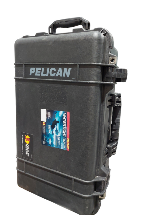 Pelican Case 22"X12"X8" Hard Shelled Water Proof Case Empty Rolling Cart =