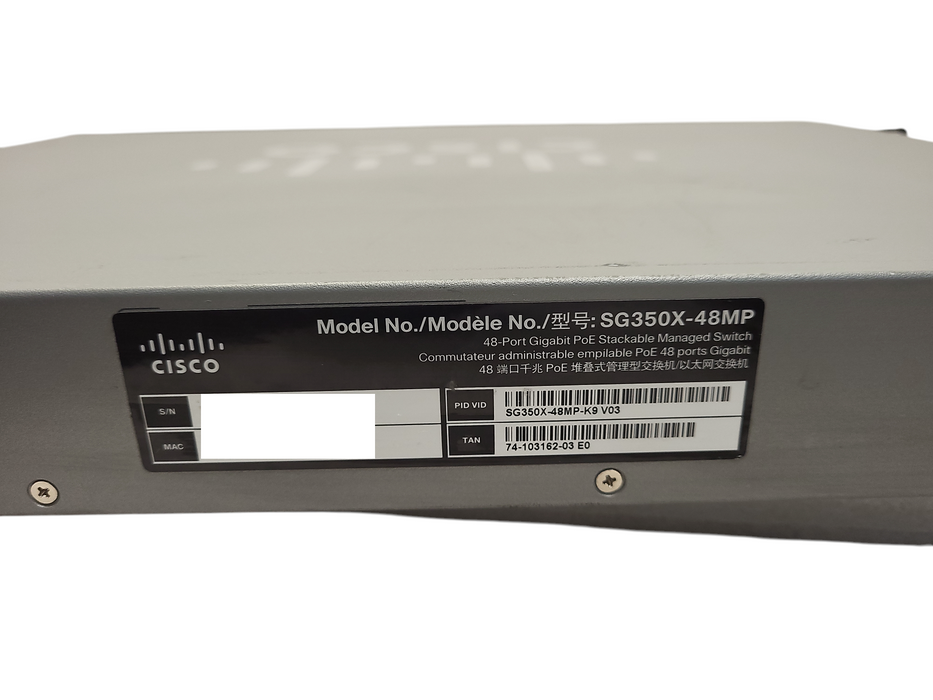 Cisco SG350X-48MP 48-Port Gigabit PoE Stackable Managed Switch $