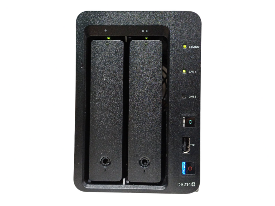 Synology Diskstation Ds214+ 2-Bays NAS, 2x 1TB 2.5" HDDs, No AC Adapter