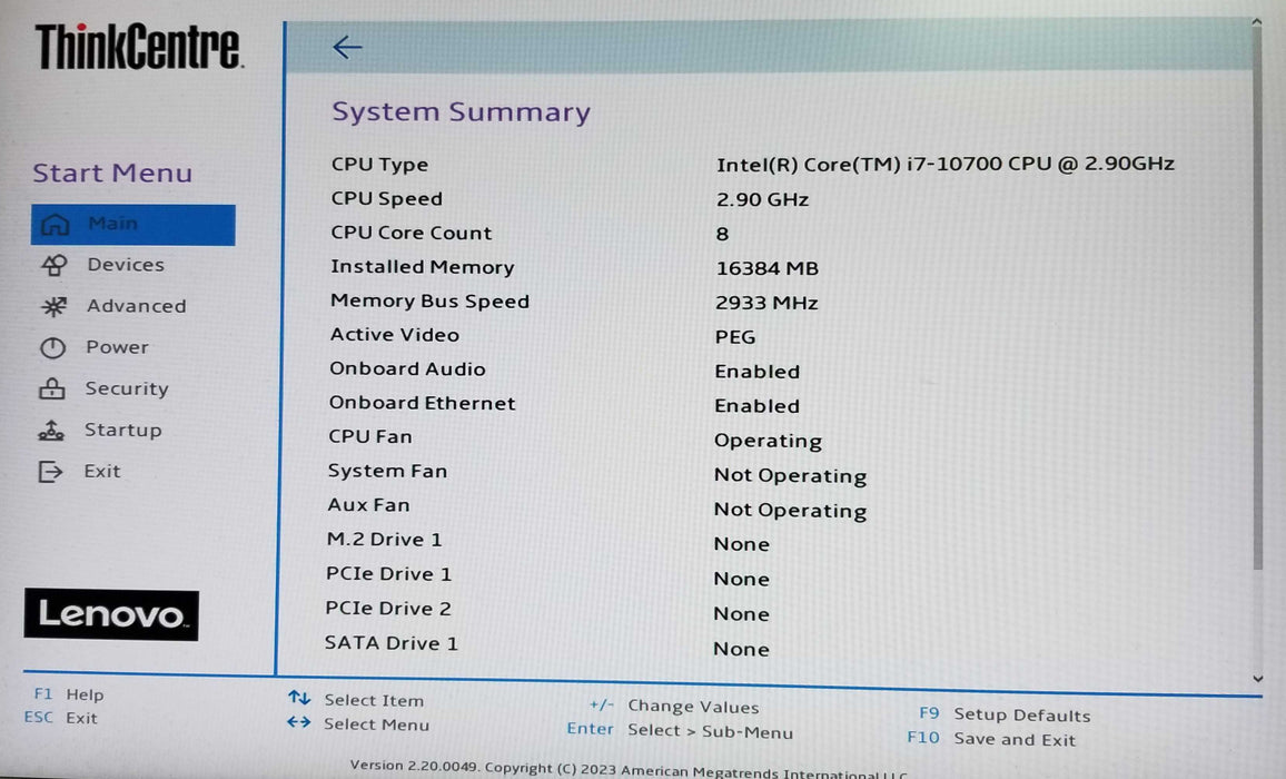 Lenovo ThinkCentre M80t Tower Intel i7-10700 CPU 2.90GHz 16GB No HDD