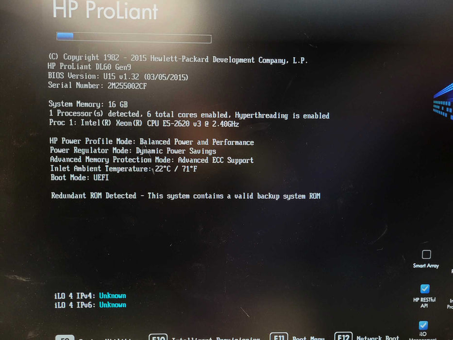 HP ProLiant DL60 Gen9 4x 3.5" | Xeon E5-2620 v3 @2.40GHz, 16GB DDR4, B140i $