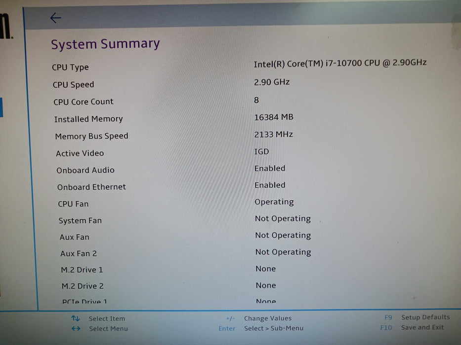 Lenovo Thinkstation P340 Intel i7-10700 @ 2.9Ghz 16GB DDR4 No HDD