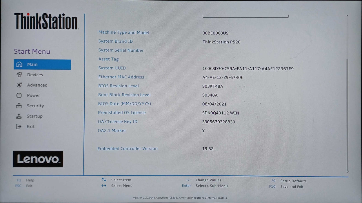Lenovo ThinkStation P520, Xeon W-2223 3.60GHz, 16GB DDR4, 512GB NVMe, P2000