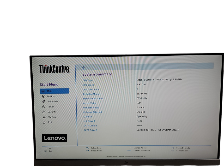 Lenovo ThinkCentre M720s SFF i5 -9400 @ 2.90GHz 16GB DDR4 Ram θ