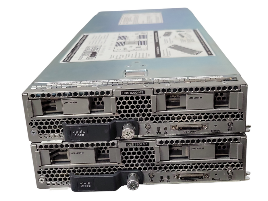 Lot of 2x Cisco UCSB-B200-M5 Barebones CTO Blade Server No CPU/RAM READ _