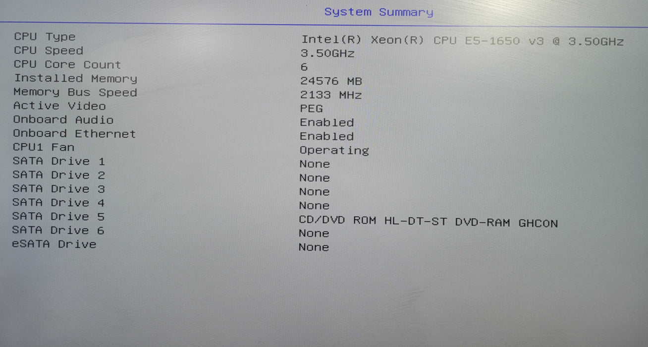 Lenovo ThinkStation P500 1x Xeon E5-1650 v3 @ 3.50 24GB DDR4 K2000- No HDD !
