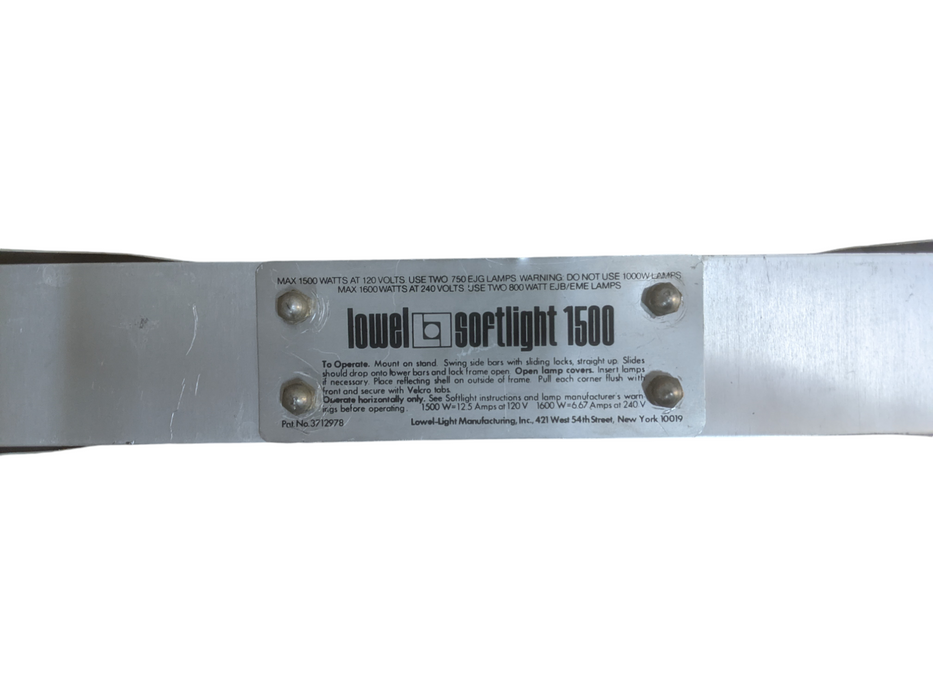 Lowel Tungsten Softlight 1500 | No Hood | 1x Lightbulb