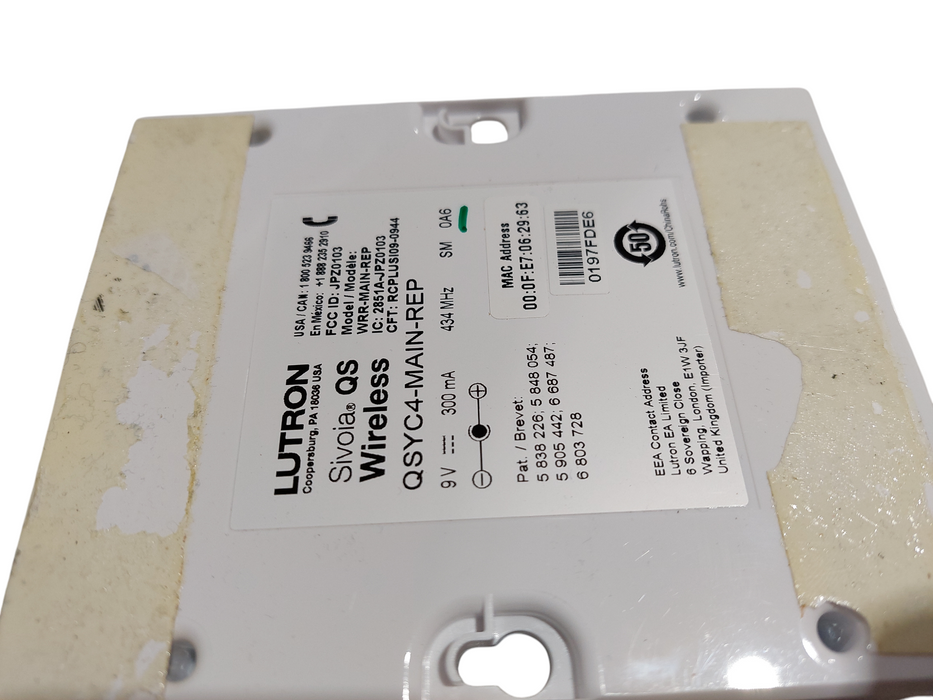 Lutron Sivoia QS Wireless Main Repeater  QSYC4-MAIN-REP Q=
