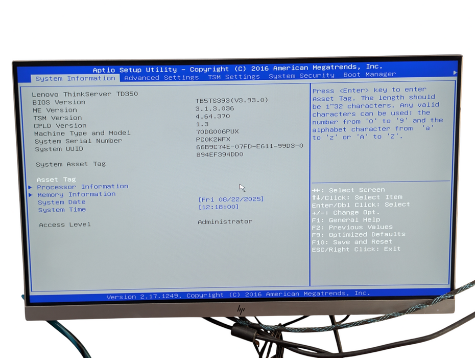 Lenovo ThinkServer TD350 Intel Xeon E5-2609 v4 32GB RAM 9340-8i RAID  -