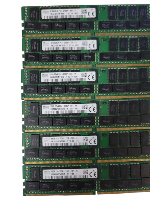 Lot of 6x SKhynix 32GB 2Rx4 PC4-2133P-R DDR4 Server RAMs _