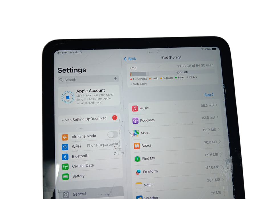 iPad 10th Gen - Silver - 64GB [A2757] READ