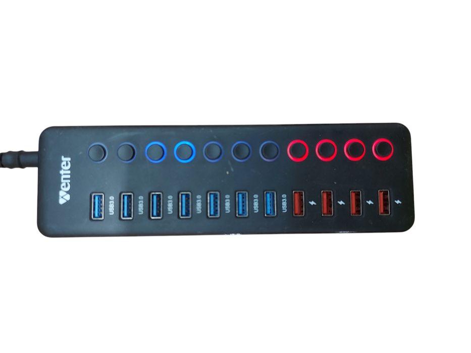 Powered USB 3.0 Hub，Wenter 10 Ports 36W Powered USB Hub