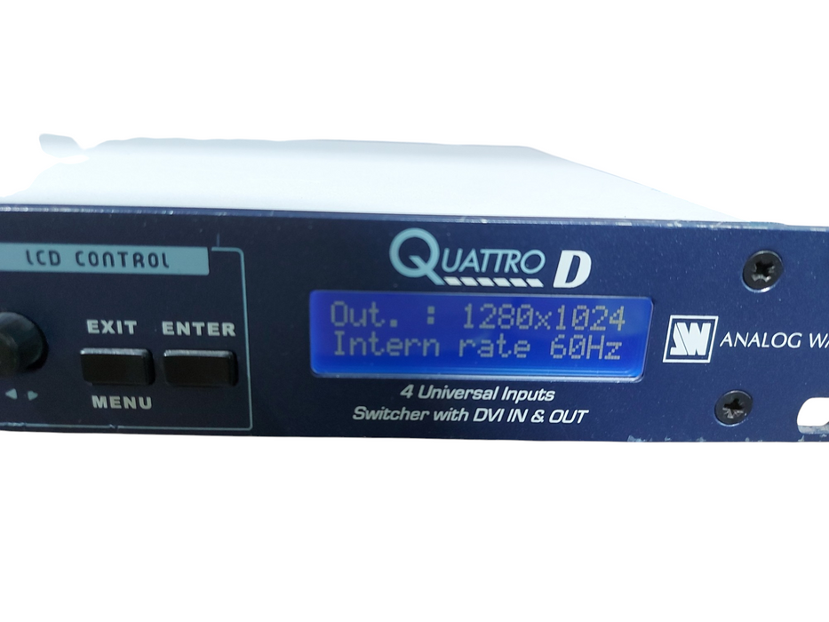 Analog Way Quattro D Model QTD402 4 Universal Inputs Switcher With DVI