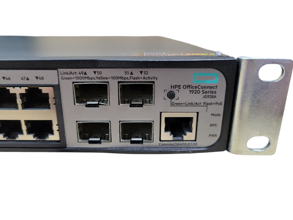 HP JG928A HPE OFFICECONNECT 1920 SERIES 48G PoE+ 370W 48-PORT SWITCH !