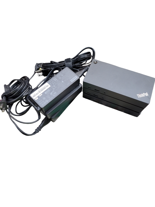 Lot 3x Lenovo ThinkPad USB-C Dock Gen 2 LDC-G2 40AS W/ Power Adapter