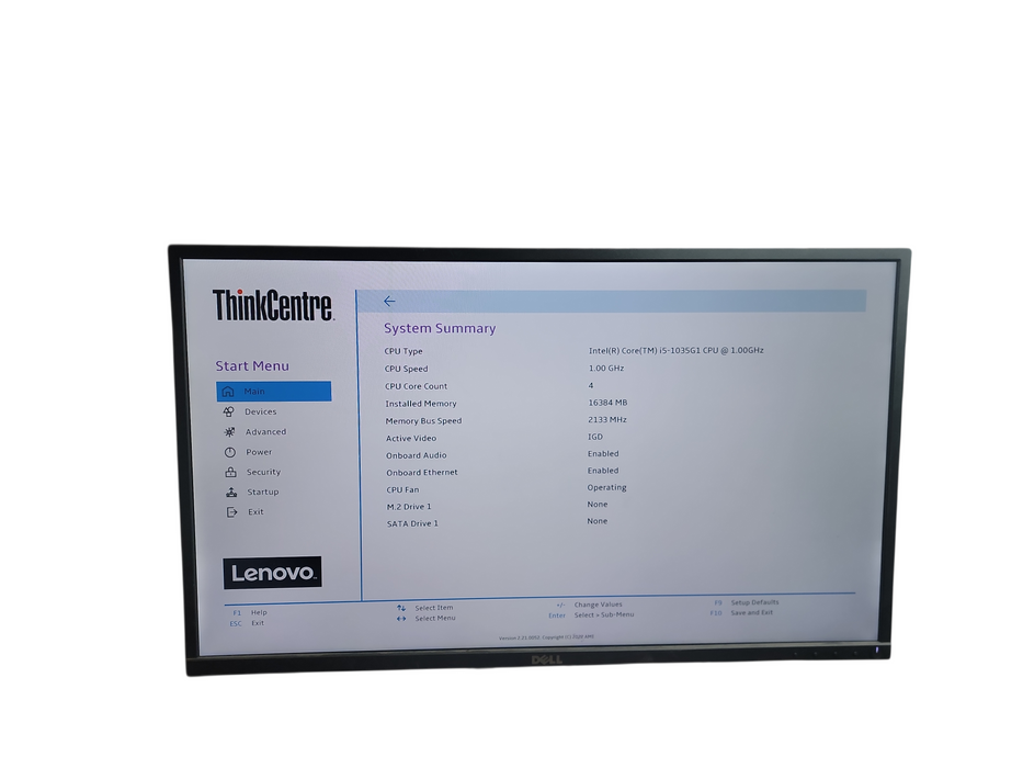 Lenovo ThinkCentre M60e Micro i5 - 1035G1 @ 1.00GHz 16GB DDR4 Ram NO HDD Qθ