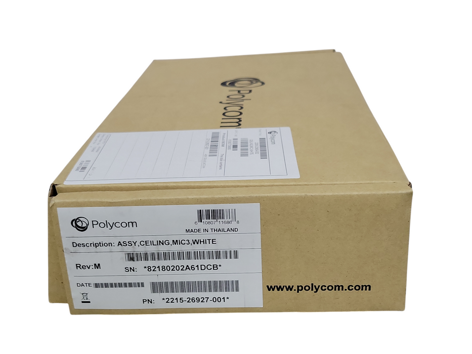 Open-Box Polycom White MIC3 Ceiling Mount Mic Array 2215-26927-001 _